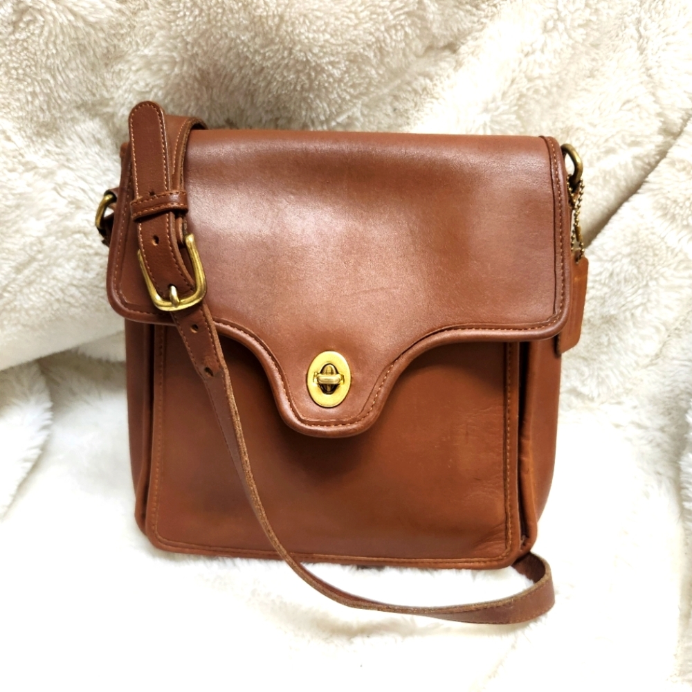 Coach Shelton Vtg Bag British Racing Tan 9917